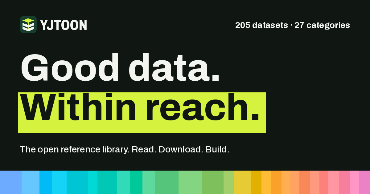 YJTOON — 205 Free Reference Datasets in JSON, YAML & TOON